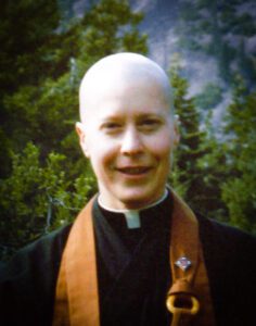 Reverend Meido after Transmission 1983 smiling mokuran rakksu clerical collar